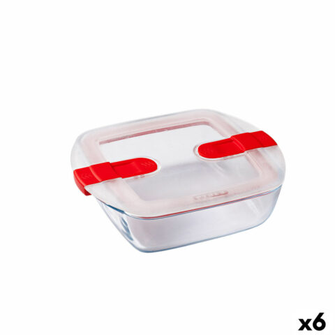 Ερμητικό Κουτί Γεύματος Pyrex Cook&heat 1 L 20 x 17 x 6 cm Κόκκινο Γυαλί (x6)