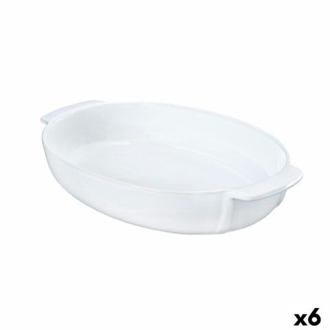 Πιάτο ψησίματος Pyrex Signature Οβάλ 35 x 22 x 7 cm Κεραμικά Λευκό (x6)