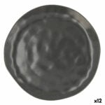 Flatplater Bidasoa Cosmos Κεραμικά Μαύρο (Ø 26 cm) (12 Μονάδες)