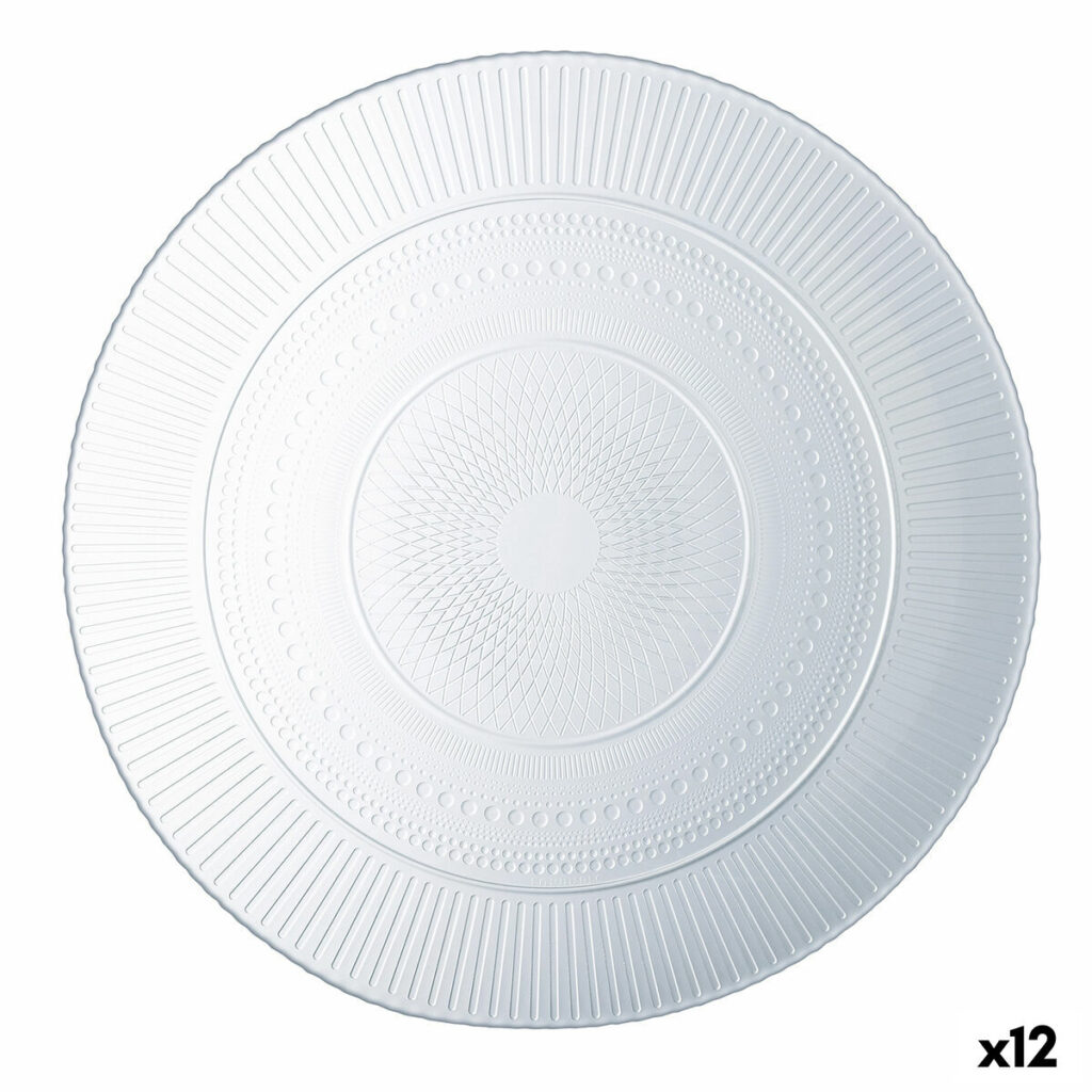 Ρηχό Πιάτο Luminarc Louison Διαφανές Γυαλί (Ø 27 cm) (12 Μονάδες)