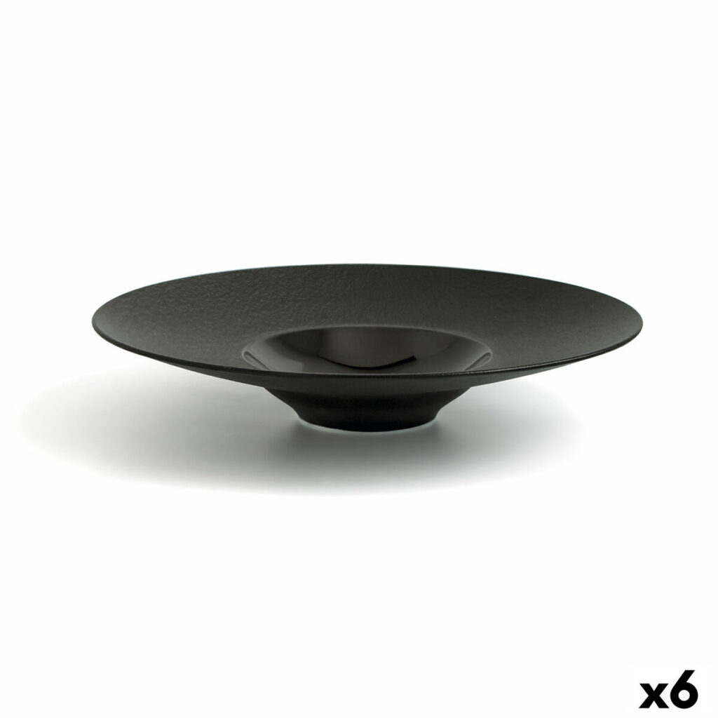 Βαθύ Πιάτο Ariane Gourmet Κεραμικά Μαύρο (Ø 28 cm) (x6)