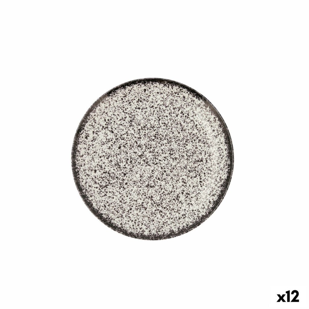 Flatplater Ariane Rock Κεραμικά Μαύρο (Ø 21 cm) (12 Μονάδες)