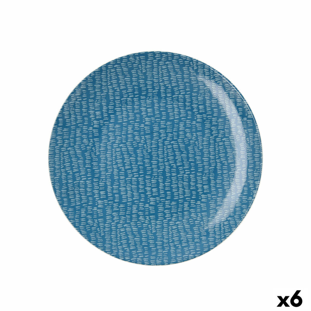 Flatplater Ariane Ripple Κεραμικά Μπλε (25 cm) (x6)