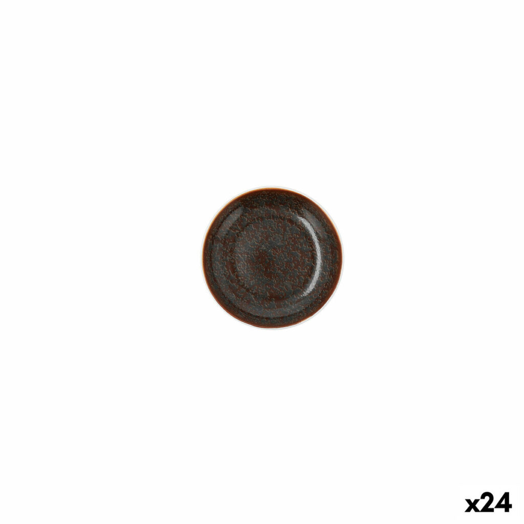 Flatplater Ariane Decor Κεραμικά Καφέ (10 cm) (24 Μονάδες)