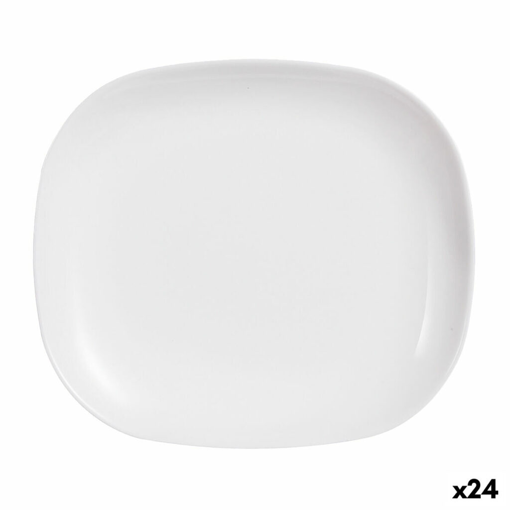Ταψί Luminarc Sweet Line Ορθογώνιο Λευκό Γυαλί (21 x 19 cm) (24 Μονάδες)