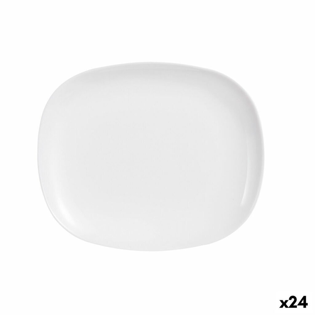 Ταψί Luminarc Sweet Line Ορθογώνιο Λευκό Γυαλί (28 x 33 cm) (24 Μονάδες)