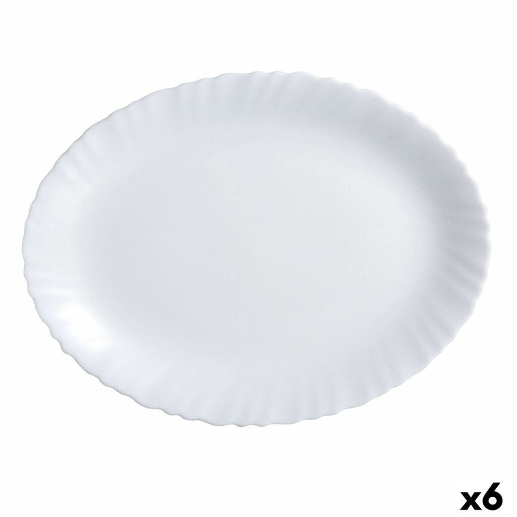 Ταψί Luminarc Feston Οβάλ Λευκό Γυαλί (Ø 33 cm) (x6)