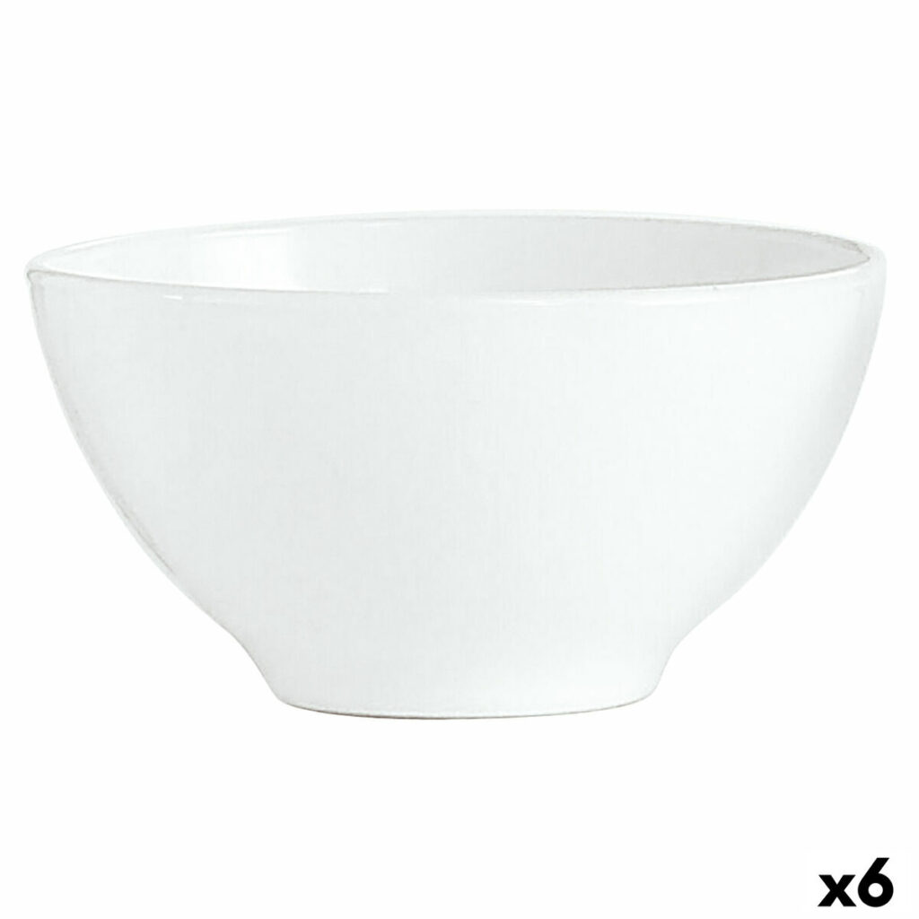 Ρηχό μπολ Luminarc Blanc Πρωινό Λευκό Γυαλί (500 ml) (x6)