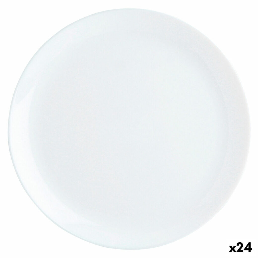 Flatplater Luminarc Diwali Λευκό Γυαλί (Ø 27 cm) (24 Μονάδες)