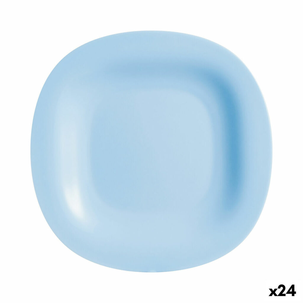 Flatplater Luminarc Carine Μπλε Γυαλί (Ø 27 cm) (24 Μονάδες)