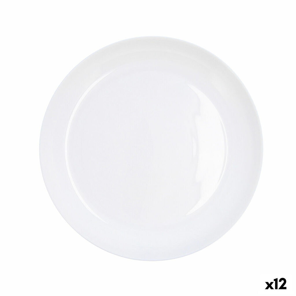 Επίπεδο πιάτο Luminarc Friends Time Λευκό Γυαλί 25 cm (12 Μονάδες)