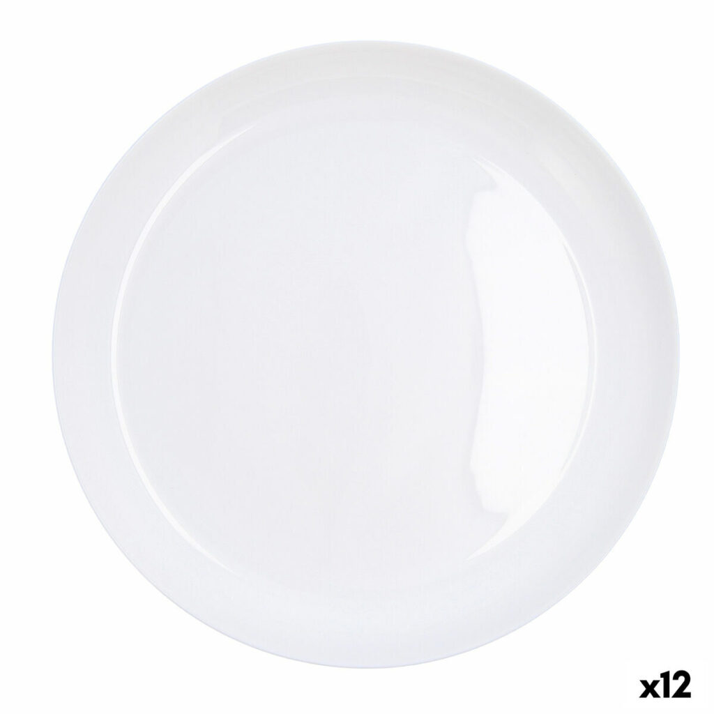Ρηχό Πιάτο Luminarc Friends Time Λευκό Γυαλί (Ø 29 cm) (12 Μονάδες)