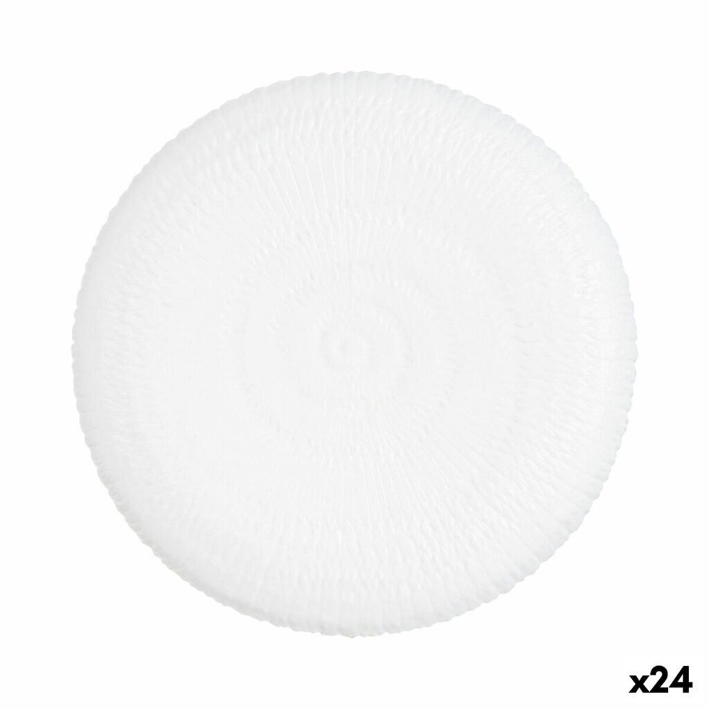 Flatplater Luminarc Ammonite Λευκό Γυαλί (Ø 26 cm) (24 Μονάδες)