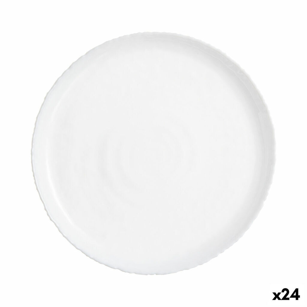 Πιάτο για Επιδόρπιο Luminarc Ammonite Λευκό Γυαλί (19 cm) (24 Μονάδες)