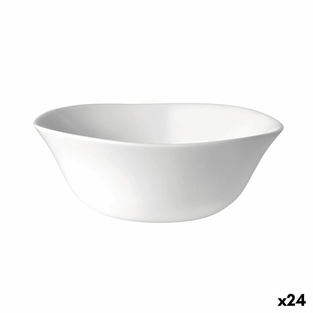 Ρηχό μπολ Bormioli Rocco Parma Λευκό Γυαλί (Ø 14 cm) (24 Μονάδες)