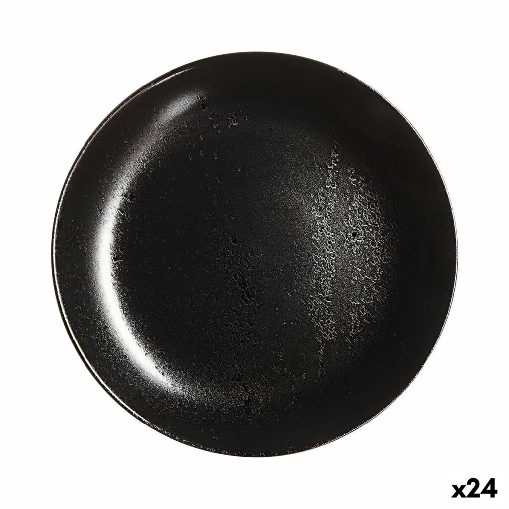 Πιάτο για Επιδόρπιο Luminarc Diana Μαύρο Γυαλί (19 cm) (24 Μονάδες)