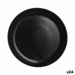 Flatplater Luminarc Diana Μαύρο Γυαλί (25 cm) (24 Μονάδες)