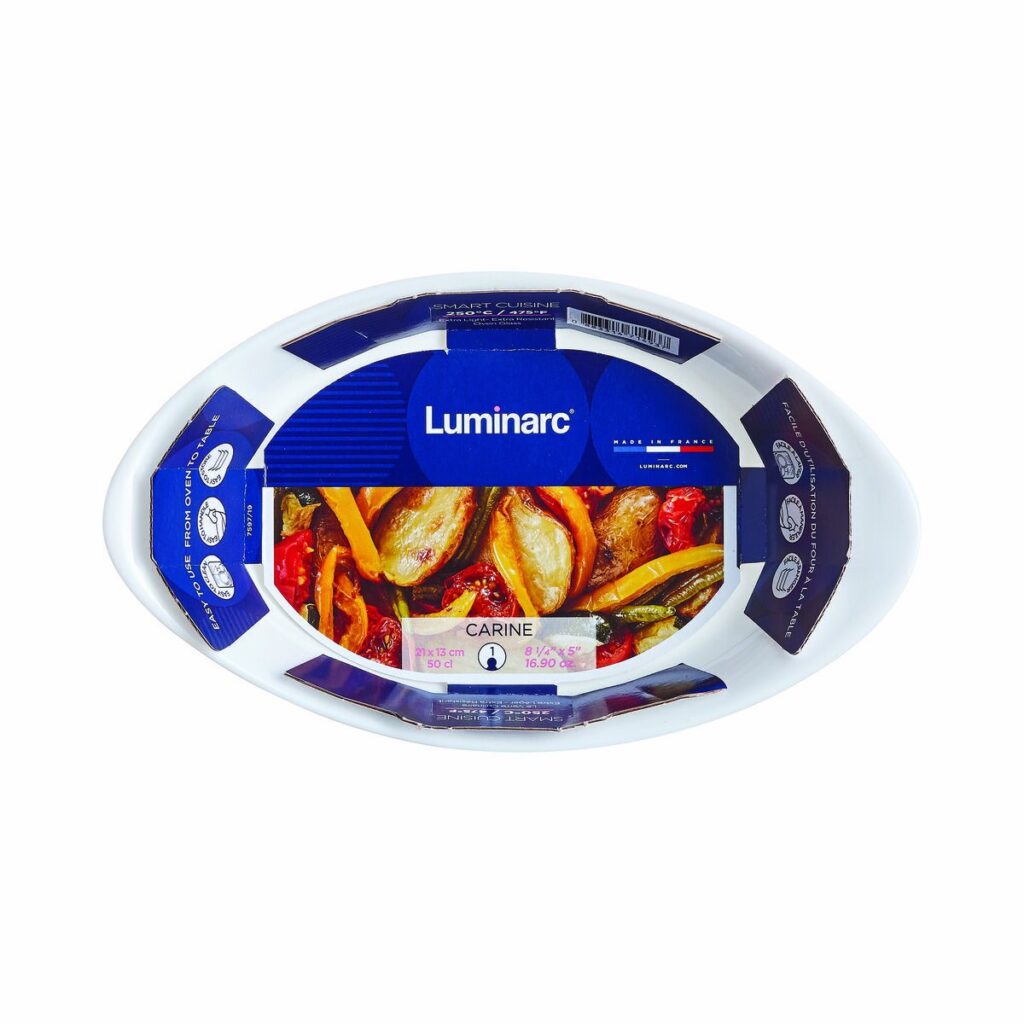 Ταψί Luminarc Smart Cuisine Οβάλ Λευκό Γυαλί 21 x 13 cm (x6)