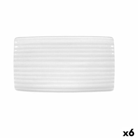 Δίσκος για σνακ Ariane Artisan Κεραμικά Λευκό 36 x 20 cm (x6)