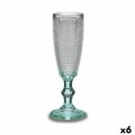 Ποτήρι για σαμπάνια Πόντοι Διαφανές Τυρκουάζ Γυαλί x6 (185 ml)