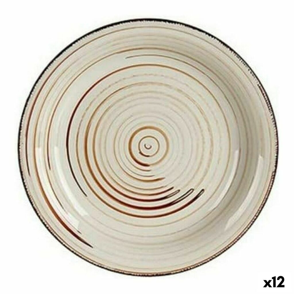 Πιάτο για Επιδόρπιο Κρεμ Πήλινα 12 Μονάδες (19 x 2