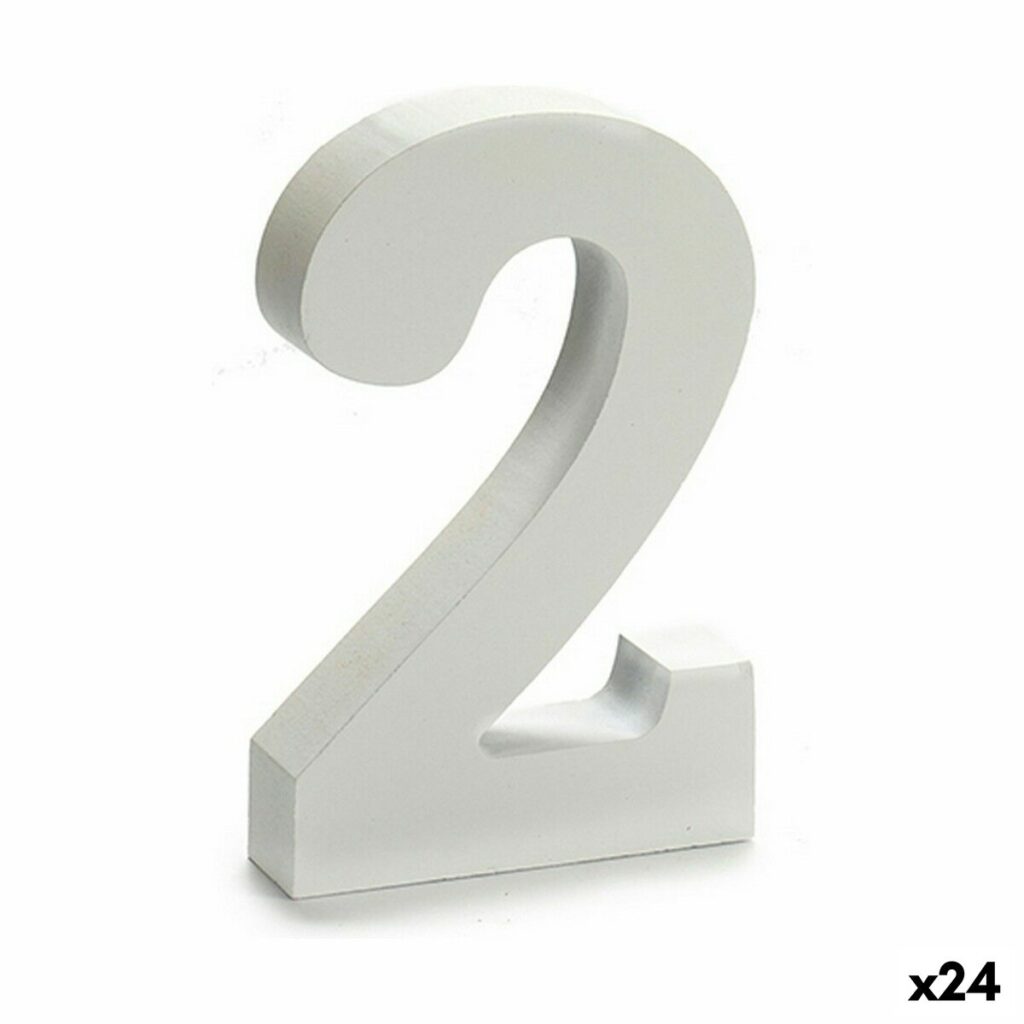 Αριθμοί 2 Ξύλο Λευκό (2 x 16 x 14
