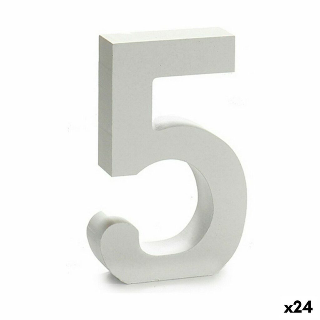 Αριθμοί 5 Ξύλο Λευκό (2 x 16 x 14
