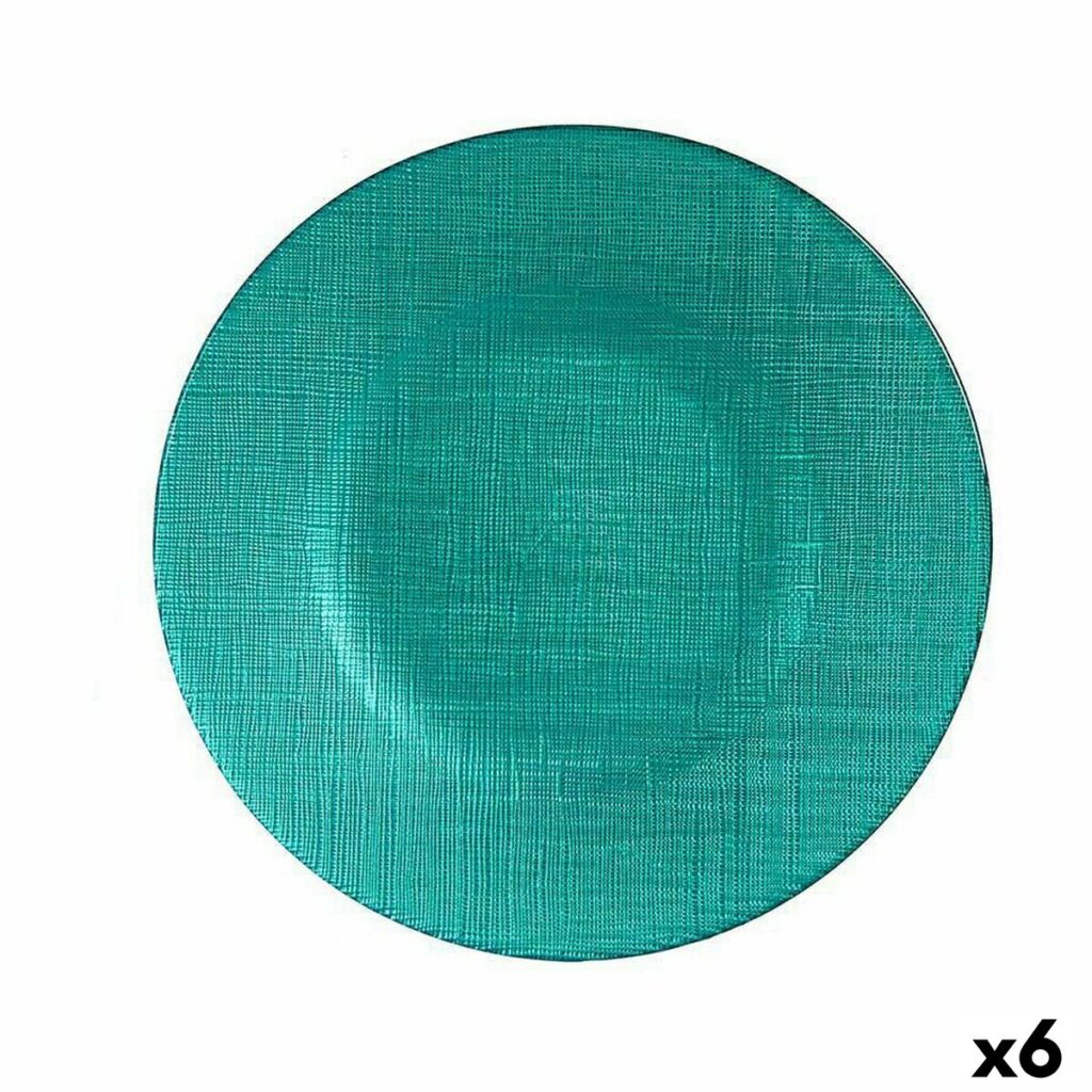 Flatplater Τυρκουάζ Γυαλί x6 (21 x 2 x 21 cm)
