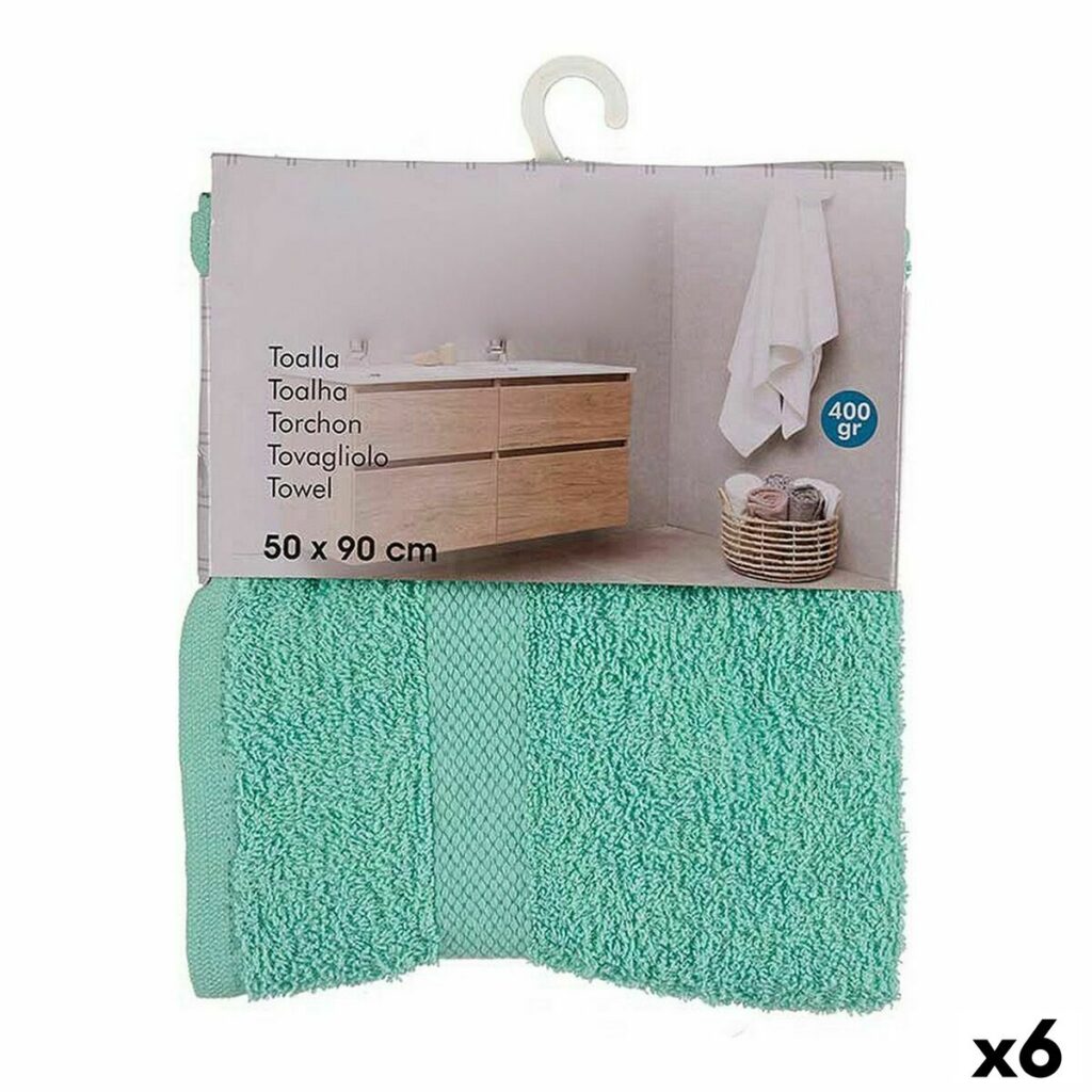 Πετσέτα μπάνιου 50 x 90 cm Τυρκουάζ (x6)