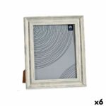Κορνίζα Κρυστάλλινο Ασημί Ξύλο Καφέ Πλαστική ύλη (26 x 2 x 31 cm) (x6)