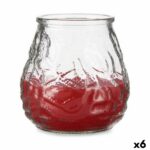 Κερί Ευκάλυπτος Κόκκινο Διαφανές Γυαλί Παραφίνη x6 (9 x 9