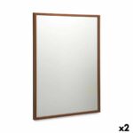 Τοίχο καθρέφτη 50 x 70 cm Αργυρό Ξύλο MDF (x2)