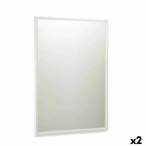 Τοίχο καθρέφτη 50 x 72 cm Λευκό Ξύλο MDF (x2)