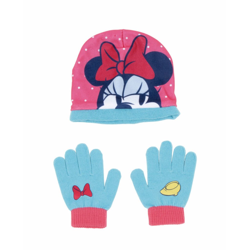 Καπέλο και Γάντια Minnie Mouse Lucky Ανοιχτό Μπλε