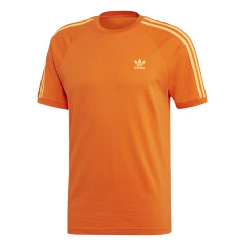 Ανδρική Μπλούζα με Κοντό Μανίκι Adidas 3 Stripes Πορτοκαλί