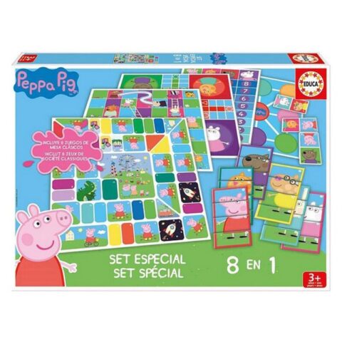 Επιτραπέζιο Παιχνίδι Peppa Pig 8in1 Educa 16791 (ES-FR)