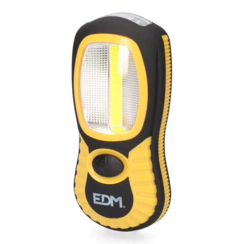 Φακός LED EDM Cob XL Άγκιστρο Μαγνήτης Διπλή λειτουργία 230 Lm Κίτρινο ABS 3 W