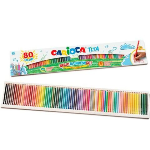 Χρωματιστά μολύβια Carioca Tita Πολύχρωμο 80 Τεμάχια