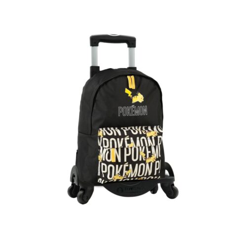 Σχολική Τσάντα με Ρόδες Pokémon Pikachu Μαύρο 41 x 31 x 13