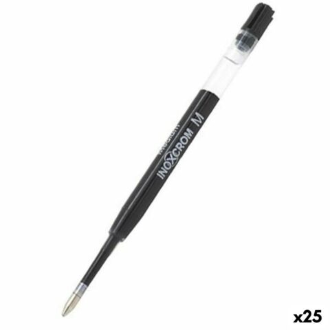 Ανταλλακτικό Στυλό Inoxcrom M Μαύρο 1 mm (25 Μονάδες)