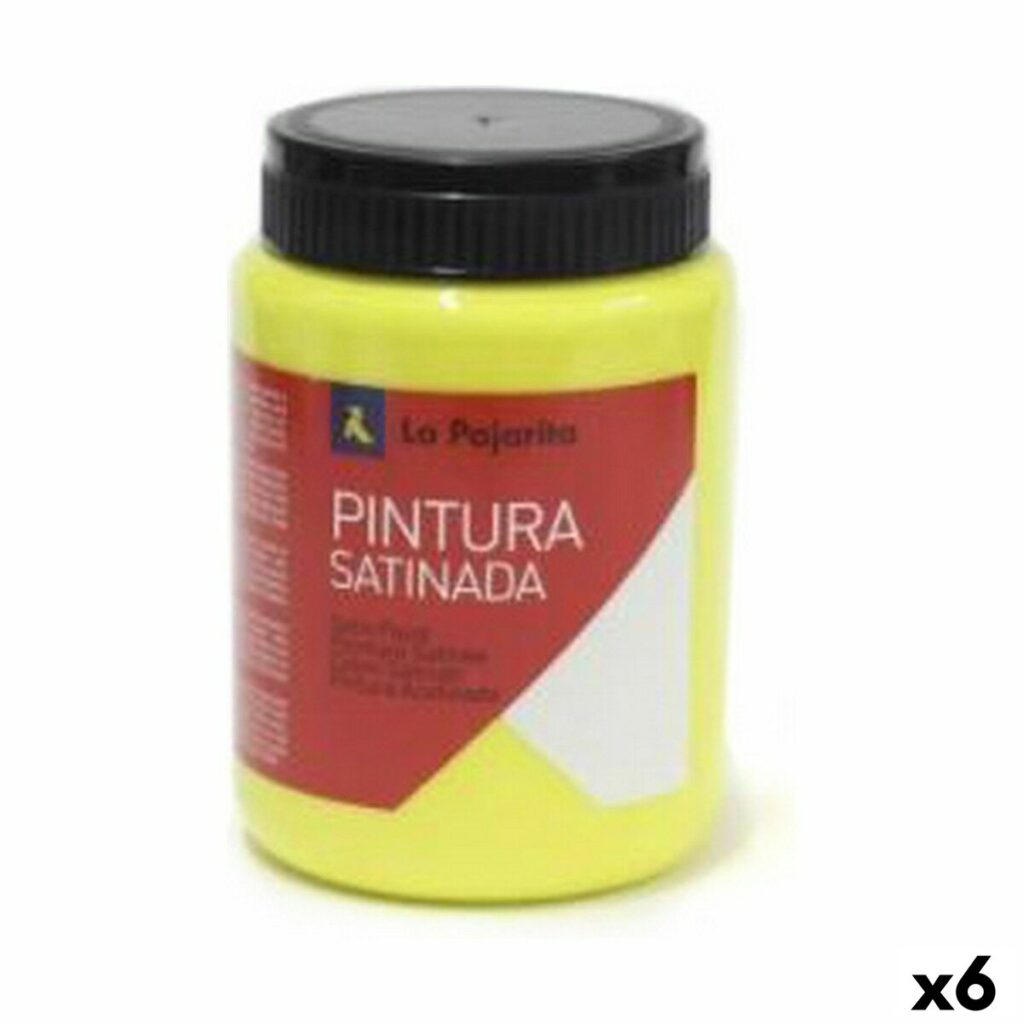 Τέμπερα La Pajarita Lemon L-01 Κίτρινο Σατέν Σχολείο (35 ml) (x6)
