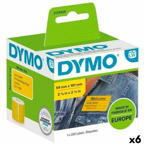 Ρολό Ετικετών Dymo Label Writer 54 x 7 mm Κίτρινο 220 Τεμάχια (x6)