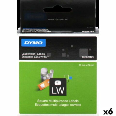 Κύλινδρος ταινιών Dymo LabelWriter 25 x 25 mm Λευκό Ετικέτες (x6)