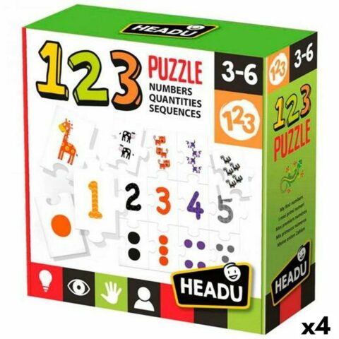 Παιχνίδι Προσχολική Εκπαίδευση HEADU Puzzle Números (4 Μονάδες)