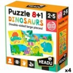 Παιχνίδι Προσχολική Εκπαίδευση HEADU Puzzle 8+1 Dinosaurios (4 Μονάδες)