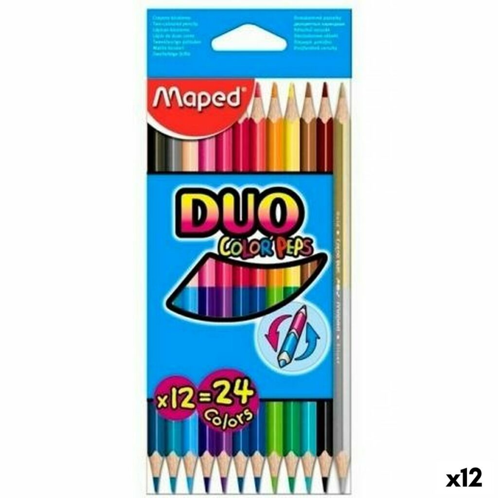 Χρωματιστά μολύβια Maped Duo Color' Peps	 Πολύχρωμο 12 Τεμάχια Διπλό άκρο (12 Μονάδες)