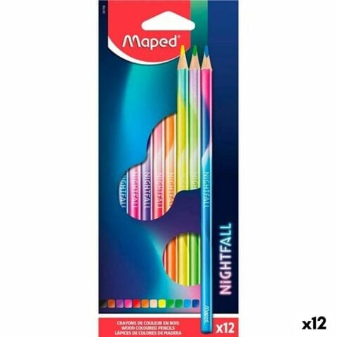 Χρωματιστά μολύβια Maped Nightfall Πολύχρωμο 12 Τεμάχια (12 Μονάδες)