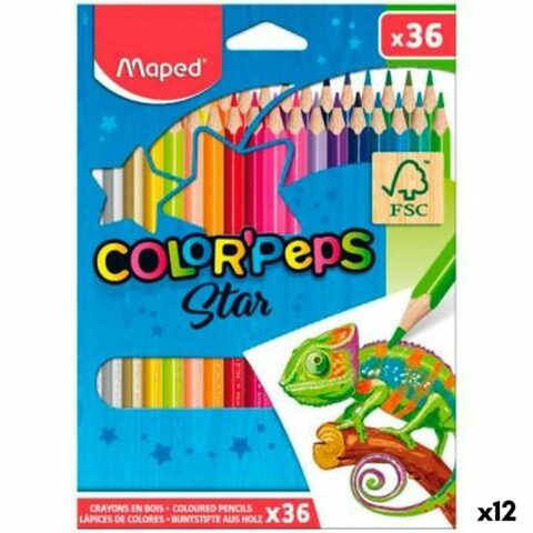 Χρωματιστά μολύβια Maped Color' Peps Πολύχρωμο (12 Μονάδες)