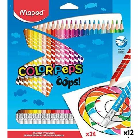 Χρωματιστά μολύβια Maped Color' Peps Πολύχρωμο 24 Τεμάχια (12 Μονάδες)