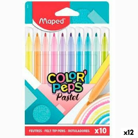 Σετ Μαρκαδόροι Maped Color' Peps Πολύχρωμο 10 Τεμάχια (12 Μονάδες)